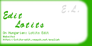 edit lotits business card